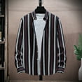 thumbnail image 2 of RongHuan Mens Striped Western Shirts Long Sleeve Casual Button Downs Cowboy Shirt Regular Fit Work Shirts with Pockets, 2 of 3