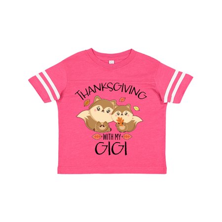 

Inktastic Thanksgiving with my Gigi Cute Squirrel Family Gift Toddler Boy or Toddler Girl T-Shirt