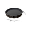 thumbnail image 3 of HaoXun Black Ribbed Wooden Decorative Tray - 11.8 Inch Round Wood Tray with Ribbed Design for Home Decor, Dining Table, Countertop, Holds Candles, Vases and Decorations, 3 of 9