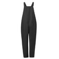 thumbnail image 5 of Women Jumpsuit Plus Size Overalls Casual Loose Dungarees Baggy Playsuit with Pockets Solid Color Long Sleeveless Casual Rompers for Women, 5 of 5