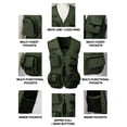 thumbnail image 4 of H2H Mens Active Fishing Vests Quick Dry Breathable Multi Pocket Mesh Jackets Photography Hiking Vest (CMOV061), 4 of 6