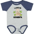 thumbnail image 3 of Inktastic Cute Sloth I Love My Grandpa with Green Leaves Boys or Girls Baby Bodysuit, 3 of 5