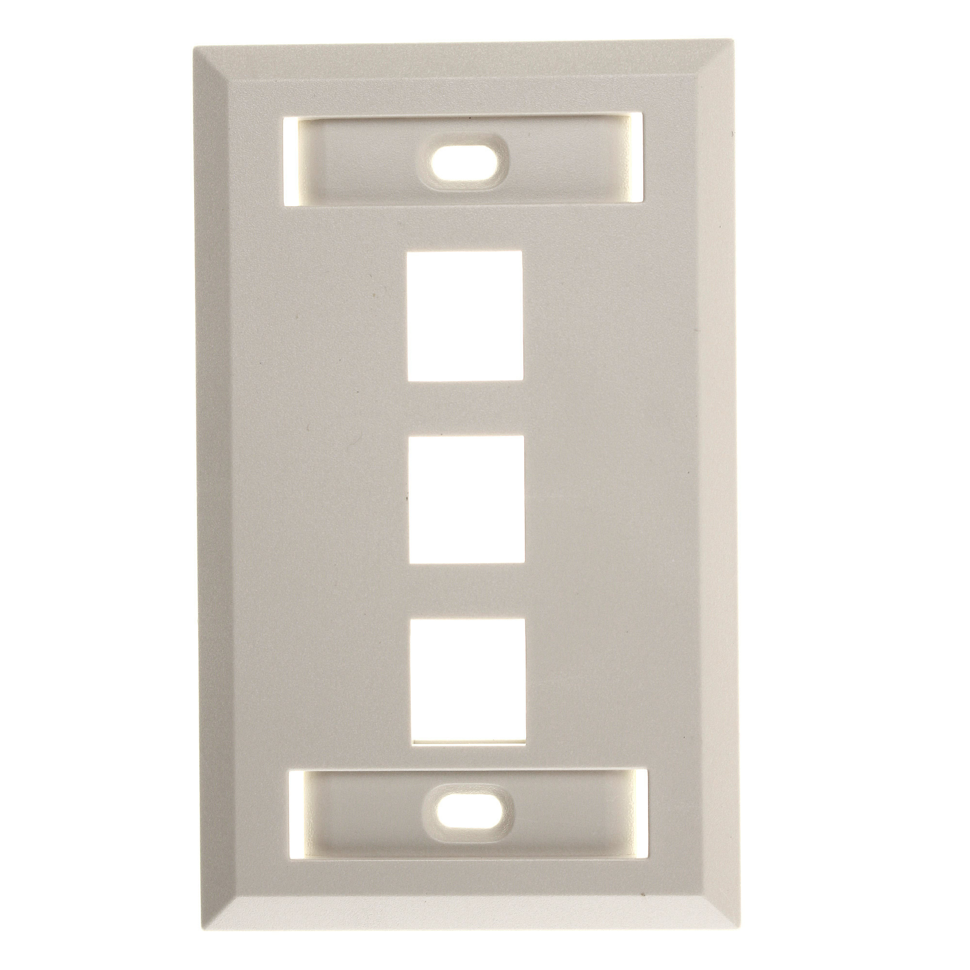 Pass & Seymour Legrand AC3KFP Keystone Wall Plate, 1 Gang, 3 Port, Lt