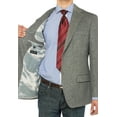 thumbnail image 5 of Mens Gray Modern Fit Blazer Luciano Natazzi 2 Button Luxe, 5 of 6