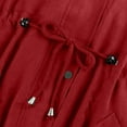 thumbnail image 4 of Lovskoo 2024 Women's Parka Winter Cotton Mid Length Hooded Winter Warm Plush Coat Red, 4 of 4