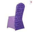 thumbnail image 3 of CAROOTU Chair Cover with 3D Rose Petals Pattern Multicolor for Wedding Rosette Banquet Wedding Dining Chair Covers, 3 of 7