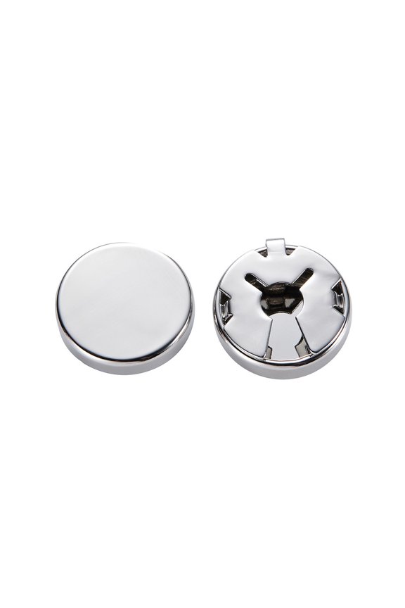 1 Pair Brass Round Cuff Button Cover Cuff Links for Wedding Formal Shirt Men's Formal Button Covers Imitation Cuff Links