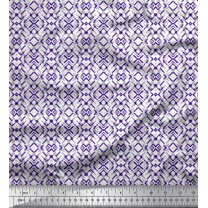 Soimoi Rayon Fabric Geometric Shirting Print Fabric by The Yard 42 Inch Wide