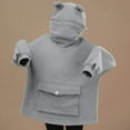 thumbnail image 2 of Baby Boy Crewneck Sweatshirt Kids Baby Girls Boys Hoodie Pullover Sweatshirt with Pocket Clothes Baby Sweatshirt Pullover Gray L, 2 of 5