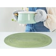 thumbnail image 4 of Unique Bargains Farmhouse Placemats Oval Placemats for Dining Table 6pk Green 19.7x14Inch, 4 of 6
