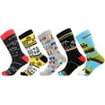 thumbnail image 2 of Surprise Color and Pattern Set of 8 funny Unisex Crew Socks, 2 of 4