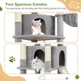 thumbnail image 6 of Globlazer 76 Inch Cat Tree for Large Cats, Multi-Level Cat Tower for 4+ Indoor Cats with 2 Condos & 3 Hammocks, Tall Cat Tree Tower with Sisal Scratching Posts, F76C, Dark Grey,  Light Grey, 6 of 6
