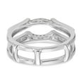thumbnail image 5 of 14K White Gold Ring Band Wedding Diamond Round Guard, Size 9, 5 of 7
