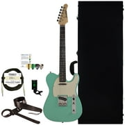 Sawtooth Classic ET 60 Ash Body Electric Guitar with Hard Case and Accessories, Surf Green