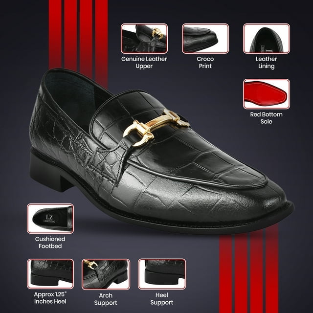 LIBERTYZENO Mens Genuine Leather Classic Slip On Loafers  display picture 1