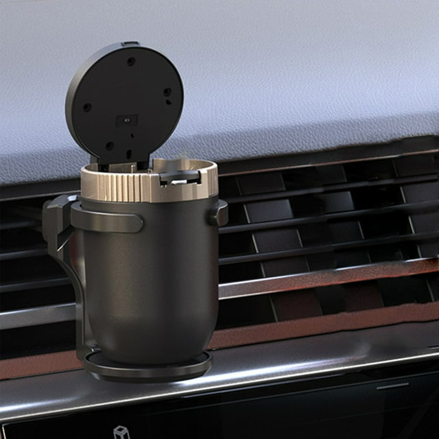 Portavasos para coche para rejillas de ventilación horizontales | Soporte plegable para bebidas con capacidad de carga de 1 kg | Organizador multifuncional para vasos, ceniceros y artículos pequeños