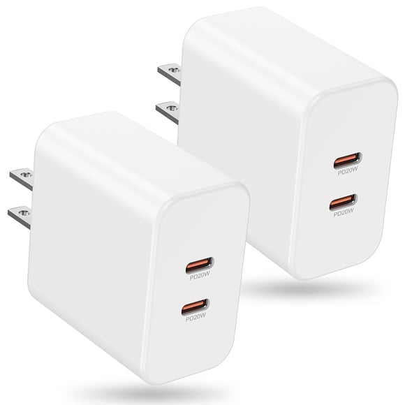 Bloque de carga Susnwere de 40 W con doble puerto USB-C para ordenador portátil y teléfono