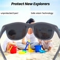 thumbnail image 4 of HECCEI Sount Baby Sunglasses with Strap - Polarized Infant Sunglasses Ages 0-2 Years, Stone Grey, 4 of 7