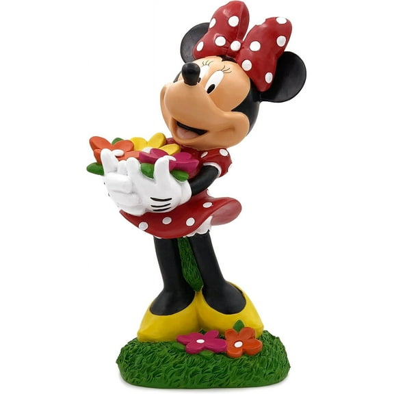 Minnie Holding Flowers Everyday Outdoor Garden Statue, 14 inches Tall, Officially Licensed  Product…