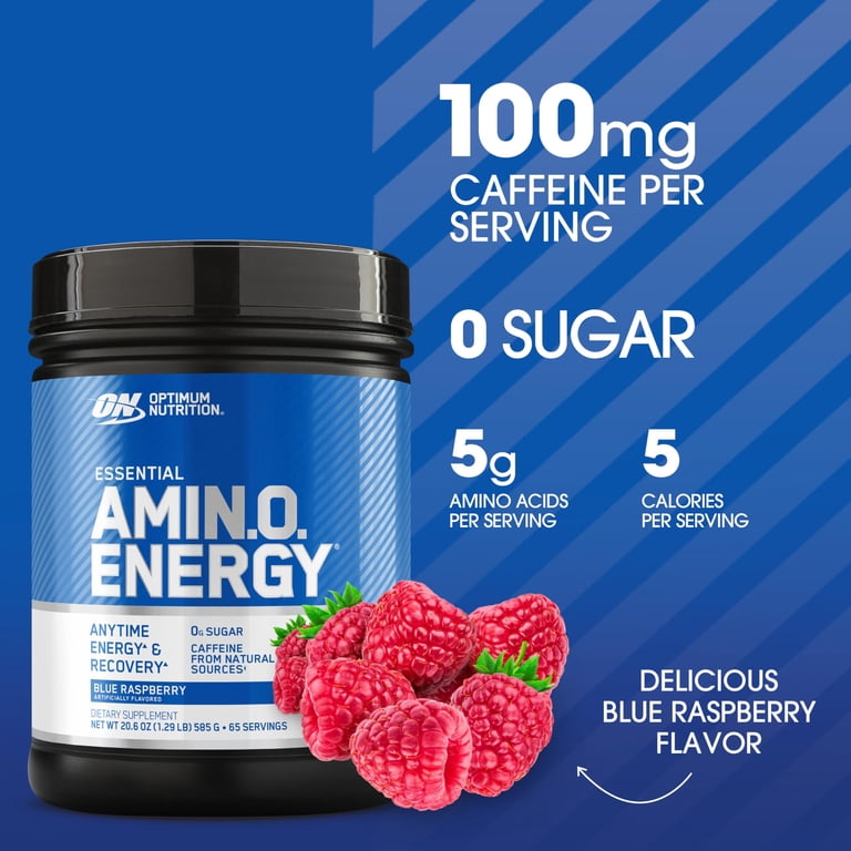 Optimum Nutrition, Amino Energy, Blue Raspberry, 65 Servings