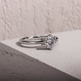 thumbnail image 3 of Oryn Jewelry 1.9 Ct Round Brilliant Cut Moissanite Ring – 14K White Gold Plated Band – Daily Wear Solo Moissanite Jewelry – Women's Engagement Ring, 3 of 6