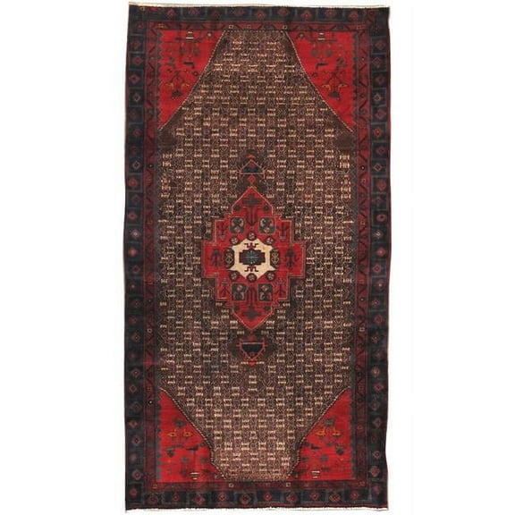 Pasargad Home Vintage Azerbaijan Camel Lamb's Wool Area Rug  4' 9" X 9' 3"