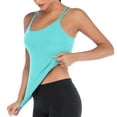 thumbnail image 2 of GA WEIHUA Yoga Tank Tops for Women Cross Back Gym Workout Camisole Strappy Back Activewear Compression Shirts Summer Basic Cami Tees(Blue,XL)Reduced, 2 of 5