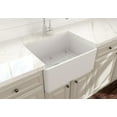thumbnail image 4 of BOCCHI Classico Farmhouse Apron Front Fireclay 24 in. Single Bowl Kitchen Sink with Protective Bottom Grid and Strainer in Matte White, 4 of 6