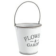 thumbnail image 2 of 1PC White Galvanized Plate Flower Pot for Indoor Flower Pots Simple and Bright Look 16x6.1in, 2 of 8