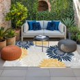 thumbnail image 2 of Yellow Grey Sunflowers Outdoor Rug for Patio/Deck/Porch, Non-Slip Large Area Rug 4 x 6 Ft, Boho Vintage Floral Rustic Blossom Indoor Outdoor Rugs Washable Area Rugs, Camping Rug Carpet Runner, 2 of 8