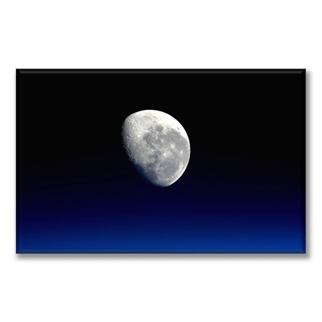 Cuadro Canva Listo Para Colgar Tipo Galería Primer Plano De Luna De La Nasa 60X90 cm