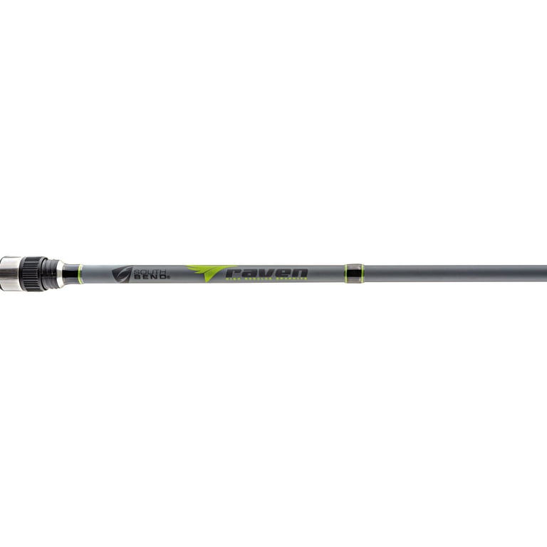South Bend Raven Spinning Rod & Reel Combo Fishing Equipment, 6' 6