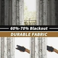 thumbnail image 3 of Driftaway Mackenzie Thermal/Room Darkening Grommet Unlined Window Curtains, Floral Pattern, Set Of Two Panels (Blue/Gray, 50"X84"), 3 of 7