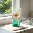 thumbnail image 5 of JeashCHAT Gradient Glass Vase with Ribbon, Decorative Flower Vase for Hydroponic Plants and Dried Flowers Home Office Living Room Bathroom Table Shelf Decor, 5 of 6