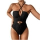 thumbnail image 2 of Trajes de baño de una pieza para mujer Traje de baño de color sólido para mujer Bikini femenino con traje de baño sin tirantes traje de baño para mujer, 2 of 6