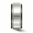 thumbnail image 3 of Edward Mirell Black Ti & Sterling Silver Satin & Polished Milgrain Ring, 3 of 7