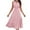 Pink 354, variant on Henpk Summer Dresses for Women Striped T Shirt Dress Casual Midi Dress Short Sleeve Sundress with Pockets Fashion Fallow Lapel Sleeveless Button Streak Dresses Pink L