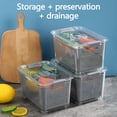 thumbnail image 4 of Skegnu Fruit Vegetable Storage Containers For Fridge Draining Fresh Containers 3 In 1 Produce Storage Containers Large Organizer Bins With Lid & Colander Food Storage Containers With Lids, 4 of 6