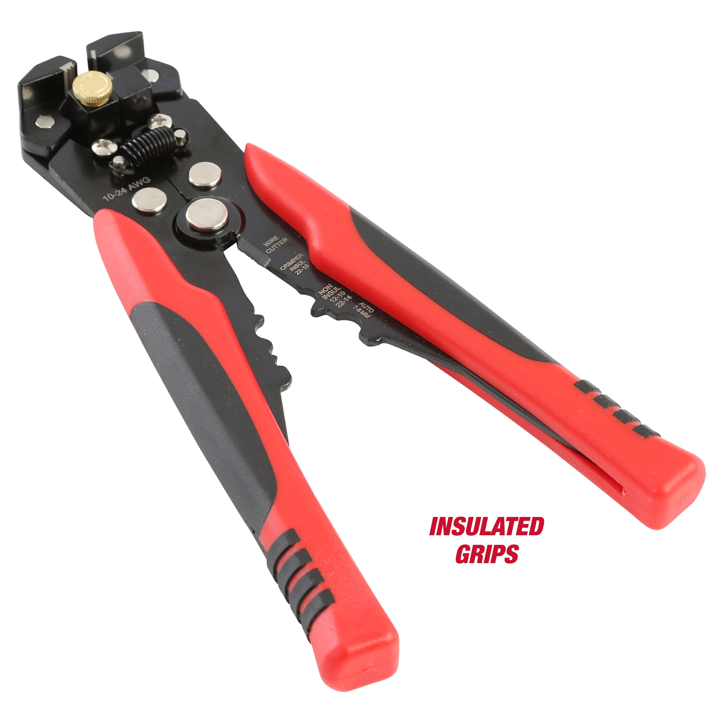 9 Wire Stripper/Cutter/Crimper/Bolt Cutter (Red), PWCS9ACF