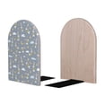 thumbnail image 2 of Lsque Sleep Rabbit Printed Wood Bookends,Non-Skid Bookend for Shelves,Heavy Duty Support Bookends,Non-Slip Foam Pads for Office, Home, and Library,1 Pair, 2 of 8