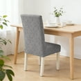 thumbnail image 4 of Elastic Dining Chair Covers, Stretchable Semi Circular Chair Back Protectors for Home and Dining Room, Durable Washable Chair Slipcovers for Furniture Protection, 4 of 6