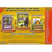 Kids Craze ~ 3 complete products on 2 CDs - Crayola Magic 3D Coloring Book Amazing Animals + Learn about Animals + Amazing Animals