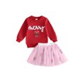 thumbnail image 1 of Conjunto navideño para bebé niña: sudadera de manga larga con falda de tul., 1 of 9
