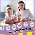 thumbnail image 4 of Style-Carry 6 Pcs Cross Stitch Kits for Kids 6-12, Embroidery Kit, Stamped Cross Stitch Needlepoint Starter Kits for Backpack Charms, Ornaments and Needle Craft, 4 of 6