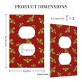 thumbnail image 3 of Fotbe Hohey Bee Golden Print Duplex Receptacle Wall Plate, 1-Gang 5.0" x3.0" Wall Outlet Covers, Dual Outlet Faceplates Covers, Color-matched Screws Included-Style S, 3 of 6