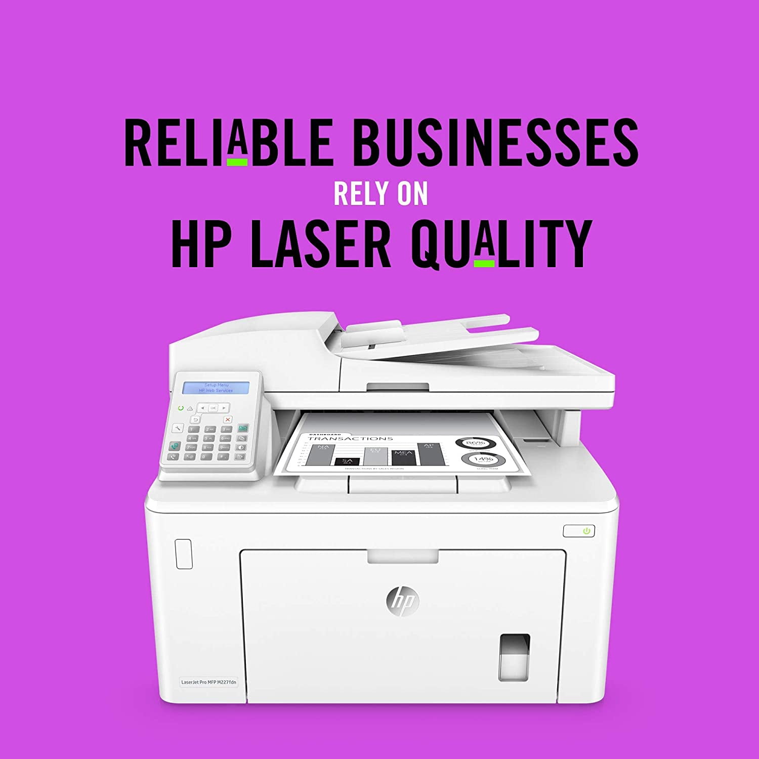 Buy HP Laserjet Pro MFP M227fdn All-in-One Laser Printer with Print ...