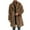 Brown, variant on Penkiiy Men’s Faux Fur Long Coat Winter Warm Thicken Jacket Cardigan Fluffy Soft Plush Outerwear Overwear S-4XL Faux Fur Coat Men Brown