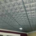 thumbnail image 5 of 20x20 Styrofoam Ceiling Tiles Glue-Up Decorative Panels for Easy DIY Install, Home & Basement Renovation. R40 Aerial Village, Plain White, Lot/8, 5 of 6