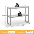 thumbnail image 2 of Dextrus 36'' x 12'' 2-Tier Adjustable Stainless Steel Overshelf with Hooks, Kitchen Prep Table for Restaurants and Workshops, 2 of 5