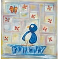 thumbnail image 2 of Unknown 12x12 White Modern Wood Framed Museum Art Print Titled - Birdy Blue, 2 of 4